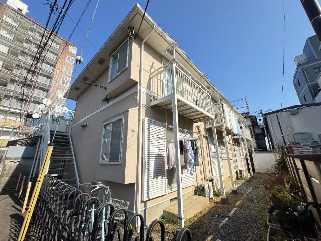 中神駅徒歩2分 木造 昭島市朝日町1丁目のアパート 外観