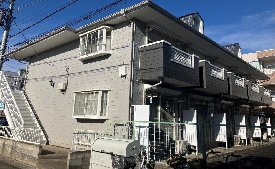 越谷駅徒歩7分 木造 越谷市赤山本町のアパート 外観