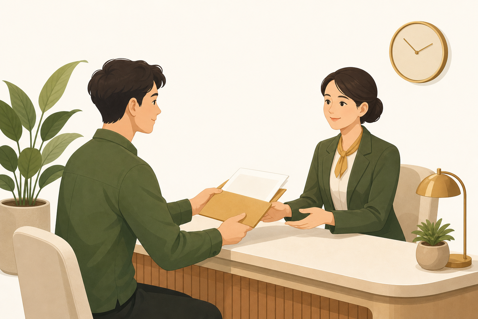 年金の通知書を窓口で共有する申告手続きのイメージ