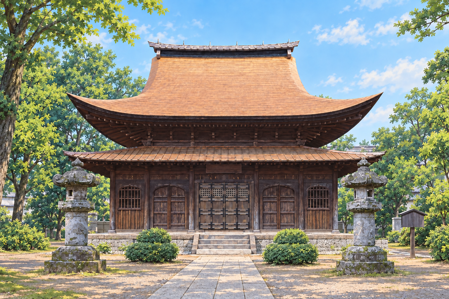 正福寺地蔵堂を描いたイラスト