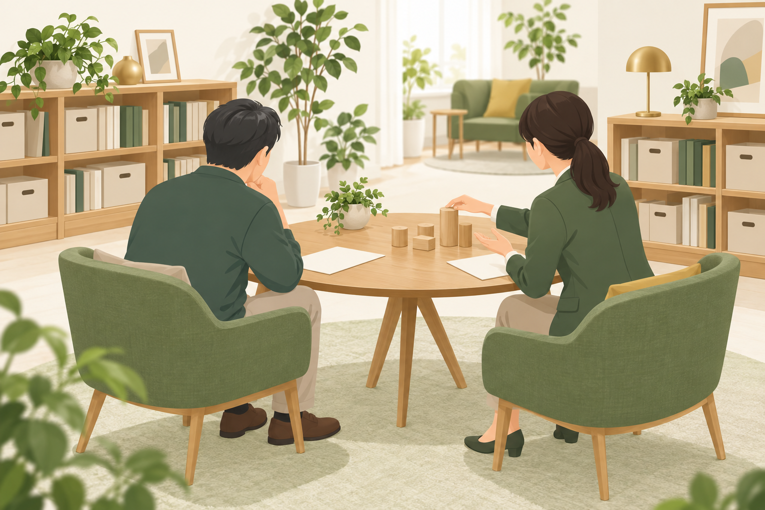 年金と生活保護の関係を相談する場面