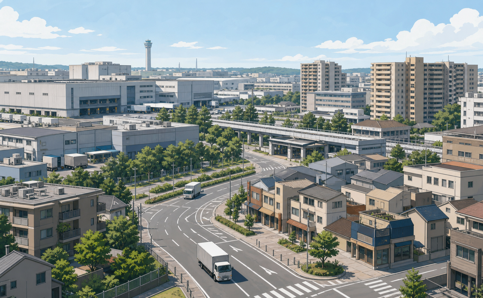 成田市の街並みイメージ