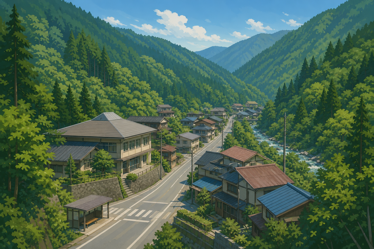 檜原村の街並みイメージ