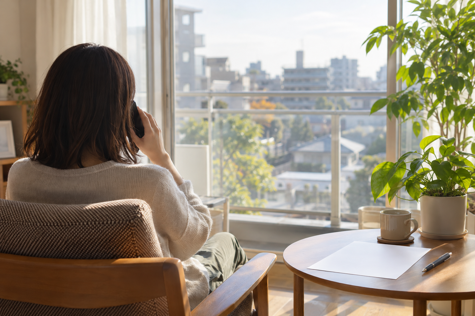 申告の訂正について電話で相談する人